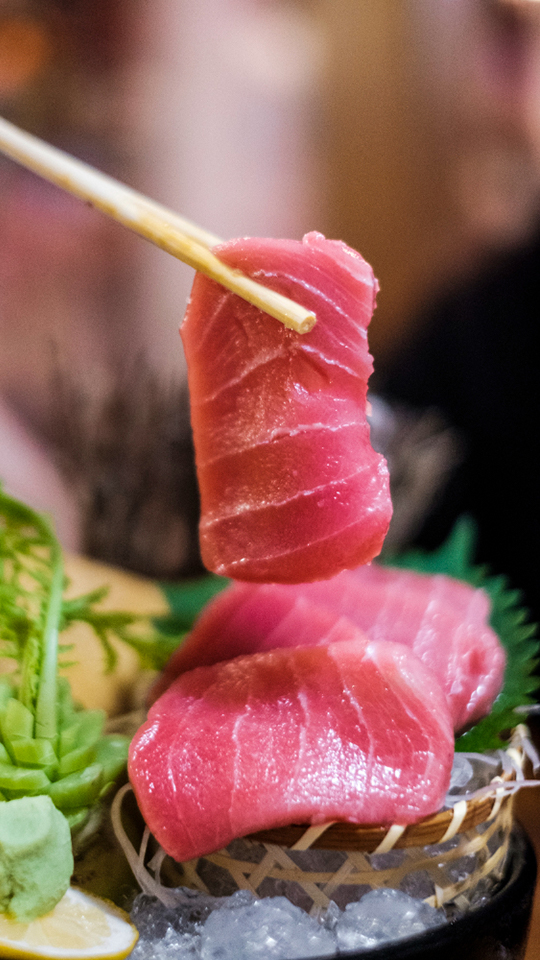 sashimi de salmón