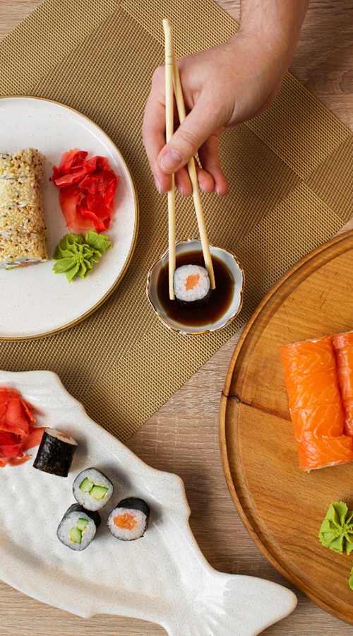 sushi japonés de pulpo bebé