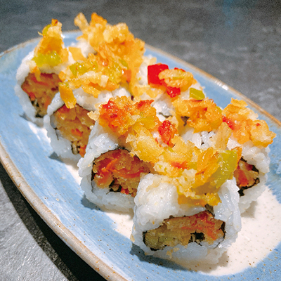 Uramaki de Tempura de Verduras